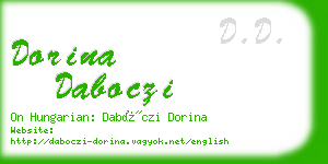 dorina daboczi business card